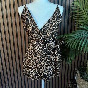Leopard Print Wrap Dress